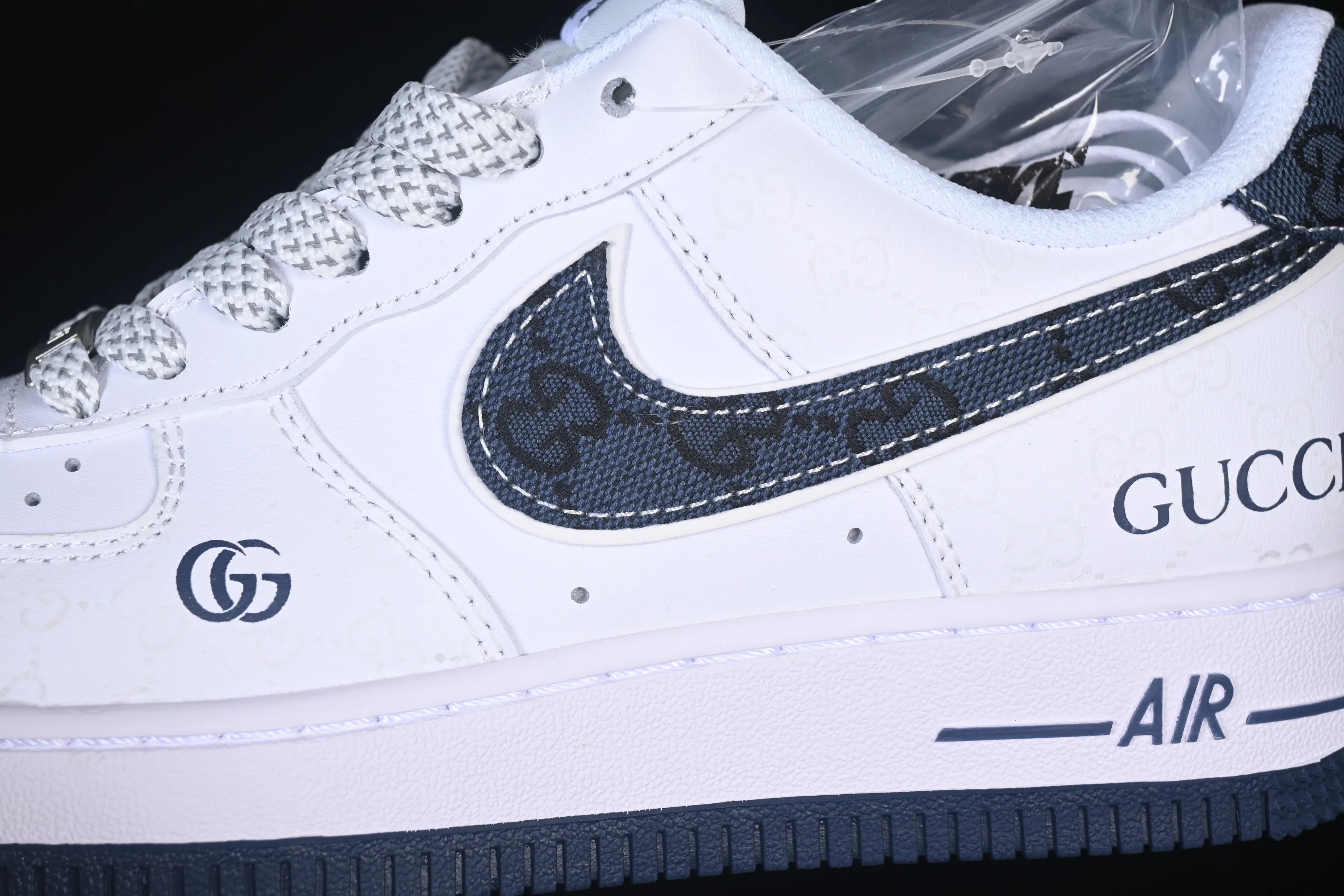 All categories Nk Air Force 1 Air Force series Nk Air Force 1 Low Air Force low-top Nike Air Force 1'07 Low Gucci joint denim blue print Air Force 1 low-top casual sneakers XX3168-196